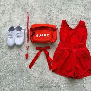 Amazon Kids Red Lifeguard Costume Set
